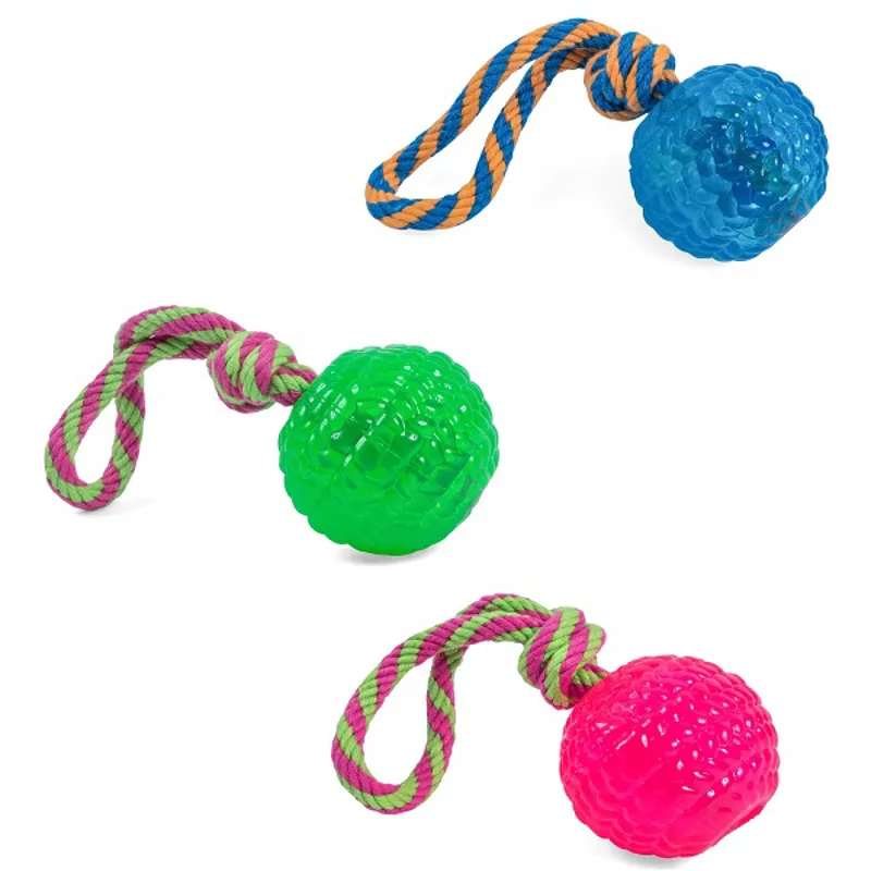 Petface Toyz Chew Ball On Rope Dog Toy